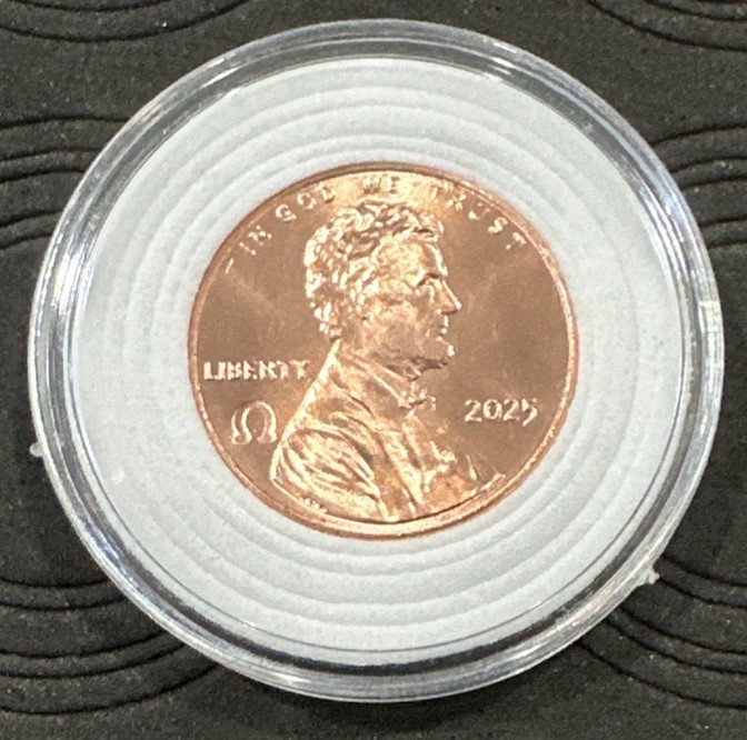 2025 P & D Lincoln Penny Cent OMEGA Ω Counterstamp - IN STOCK! Comes black box ￼