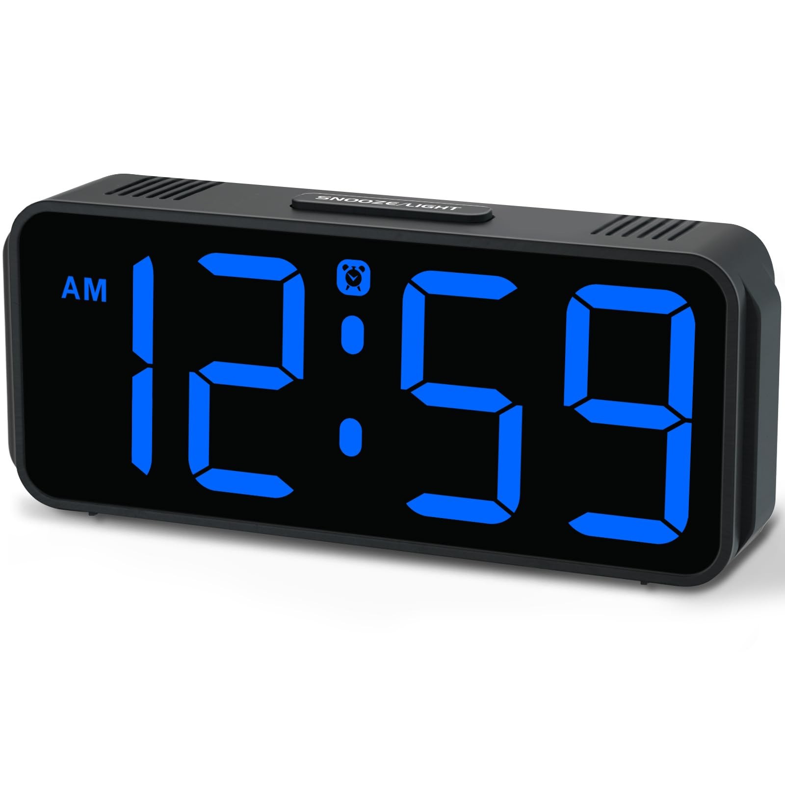 Small Digital Alarm Clock Plug in for Bedrooms Bedside, Tiny Electric Clock
