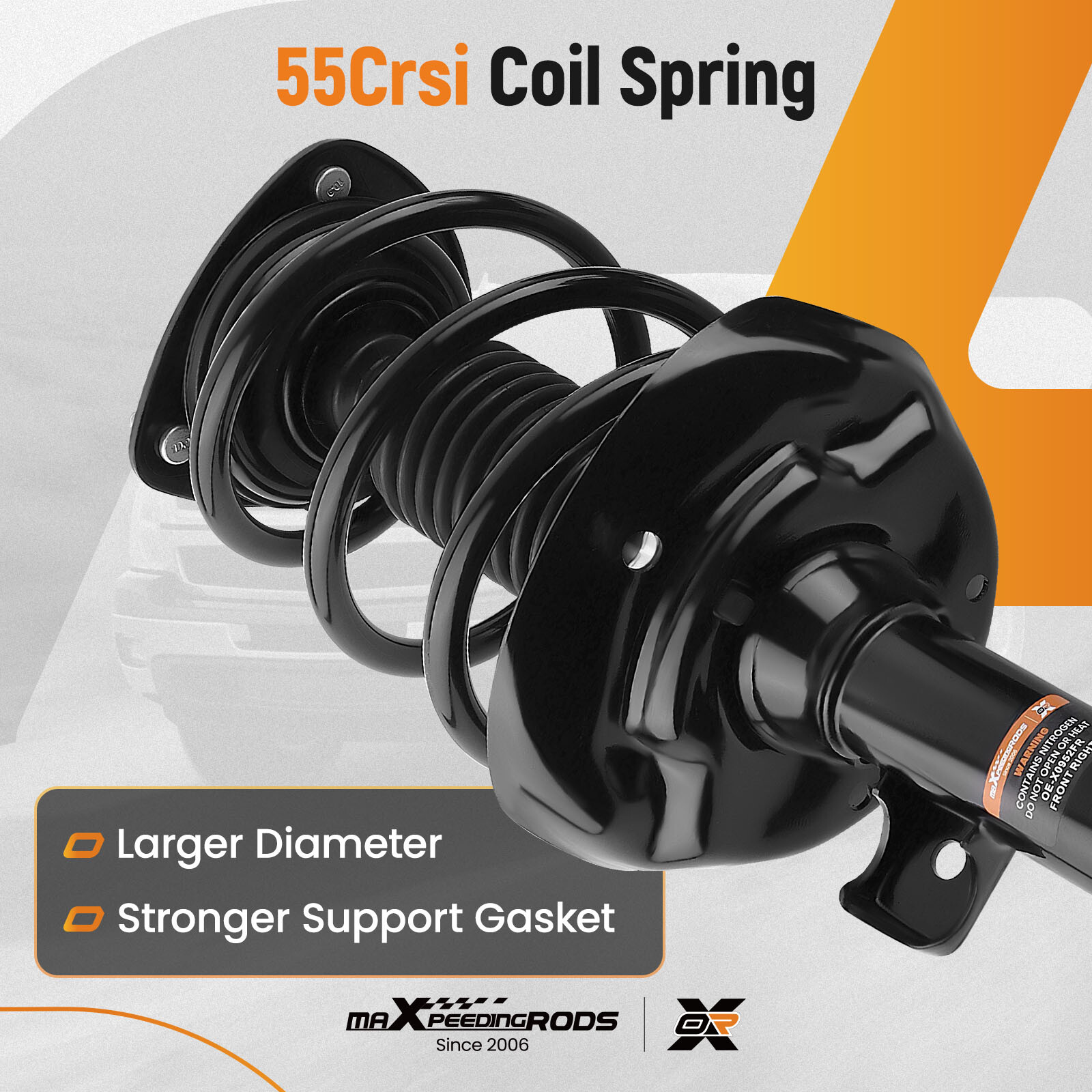 Pair Front Complete Shocks Struts For 2013 2014 2015 2016 2017 Honda Accord 2.4L