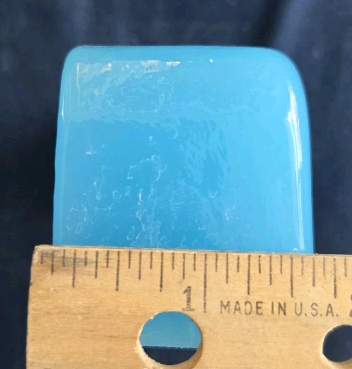 Sky Blue Color Glass Tile Block 4 Slab Cab Bead Flint Knapping Display etc. 1.2#