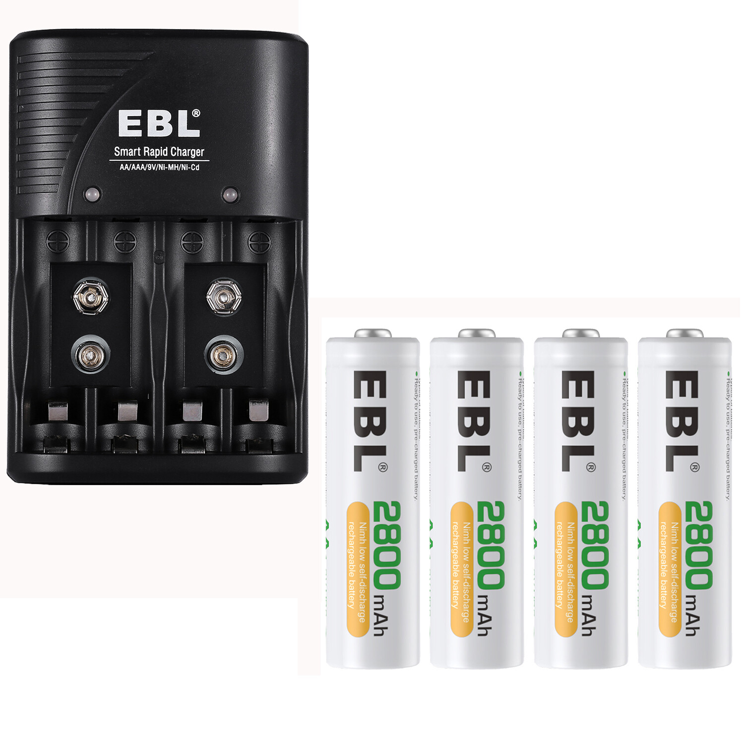 Lot AA AAA Rechargeable Batteries 2800mah 1100mAh 800mAh w/ AC Charger