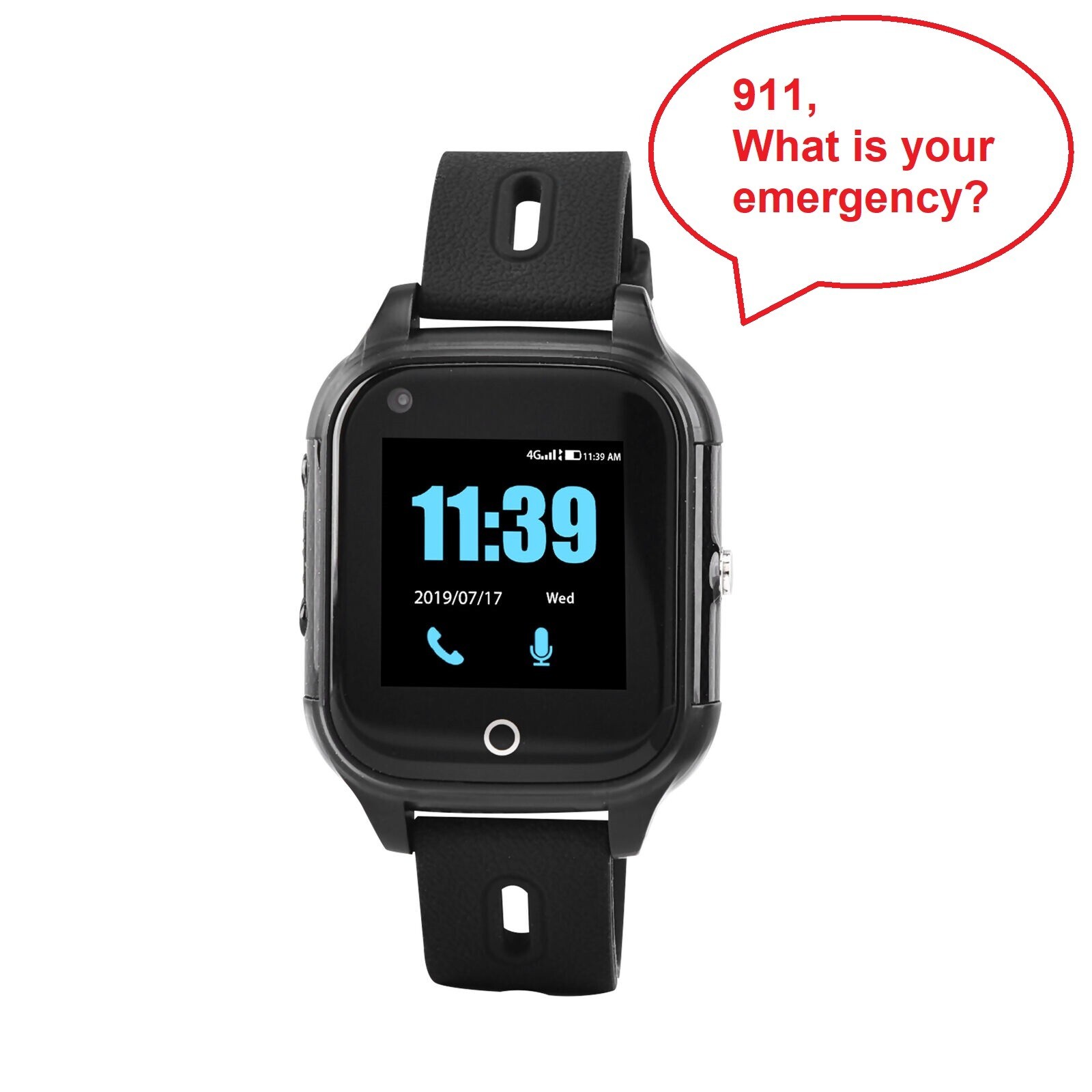 Mobile Medical Alert No Monthly Charges - Fall Detection - 911 SOS Watch