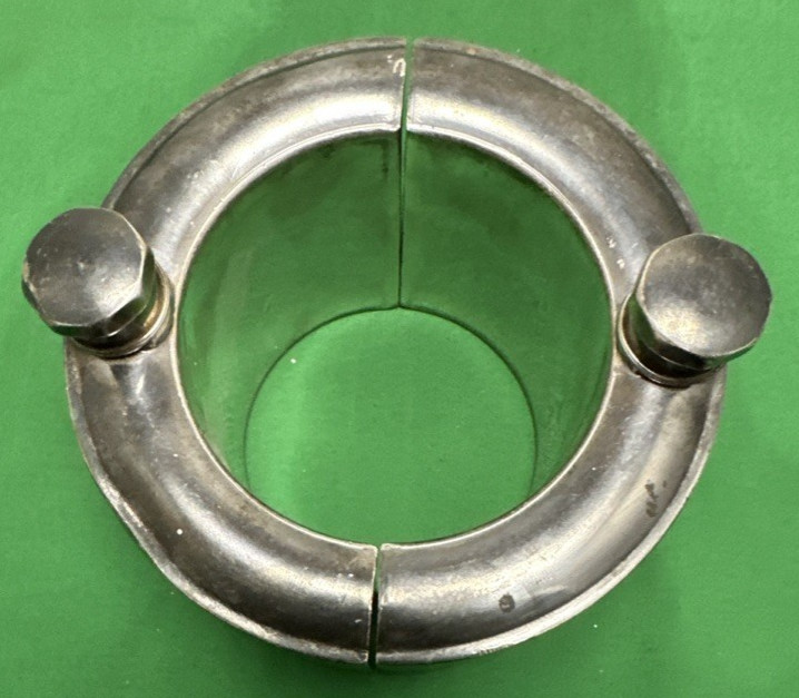 2-Pc Set Silverplated HALF CIRCLE FLASK SET Apollo EPBM 4961 Made in USA