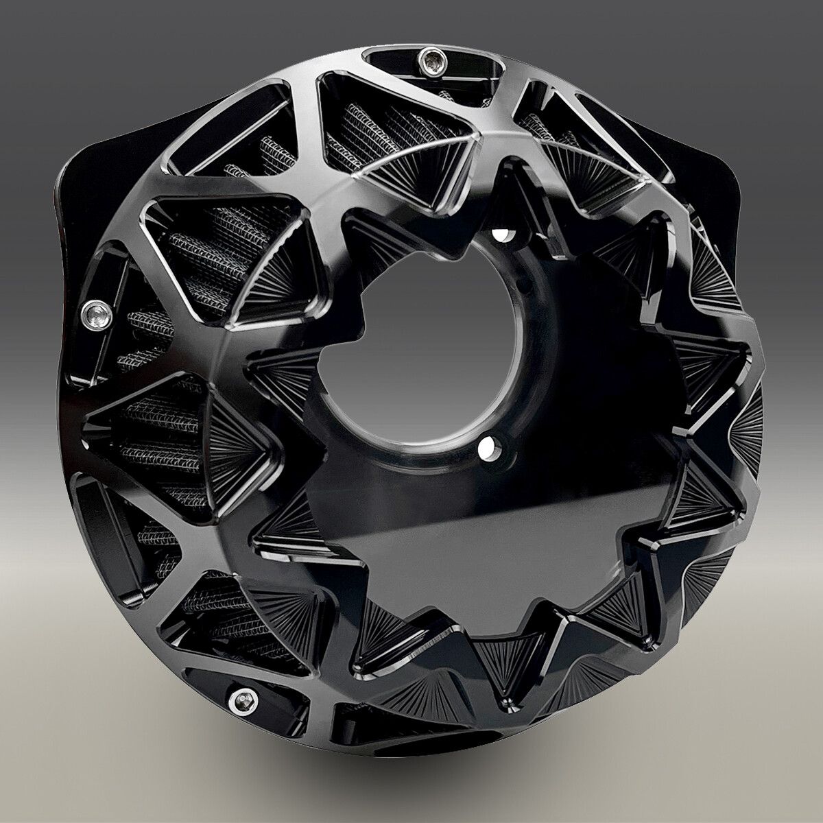 Black Cross Air Cleaner Filter For Harley Softail Slim Dyna FXDB Fat FXDF 00-15