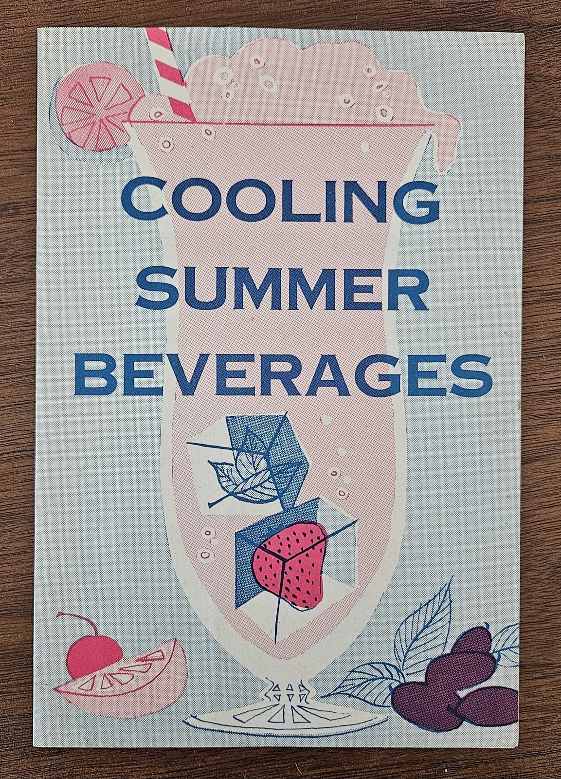 1957 Ford Motor Company Recipe Booklet For Employees "Cooling Summer Beverages"