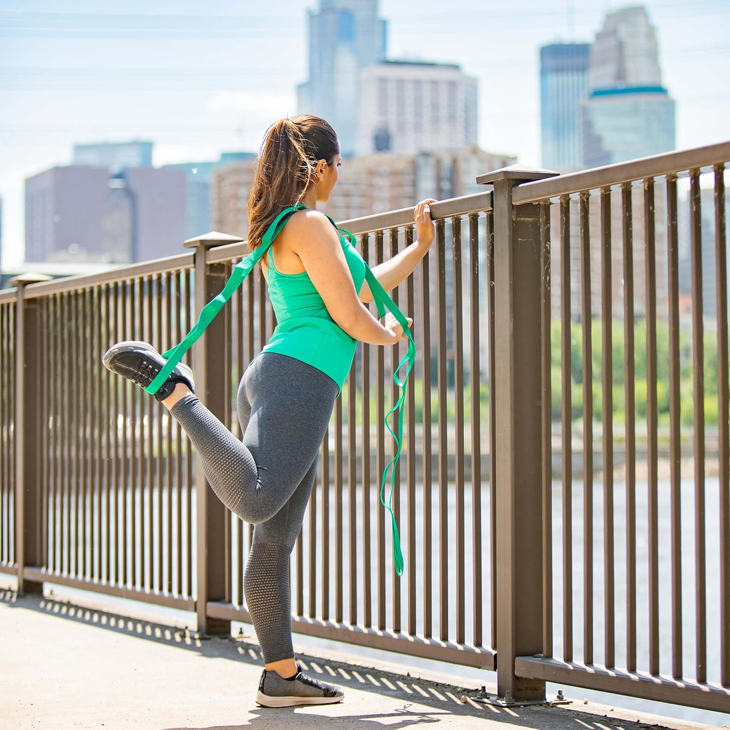 the Original Stretch Out Strap with Exercise Book, for Flexibility and Mobility