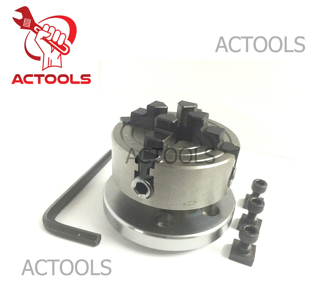 New Tilting Rotary Table 4"(100mm) + 70mm Independent Chuck 4 Jaws USA ACTOOLS