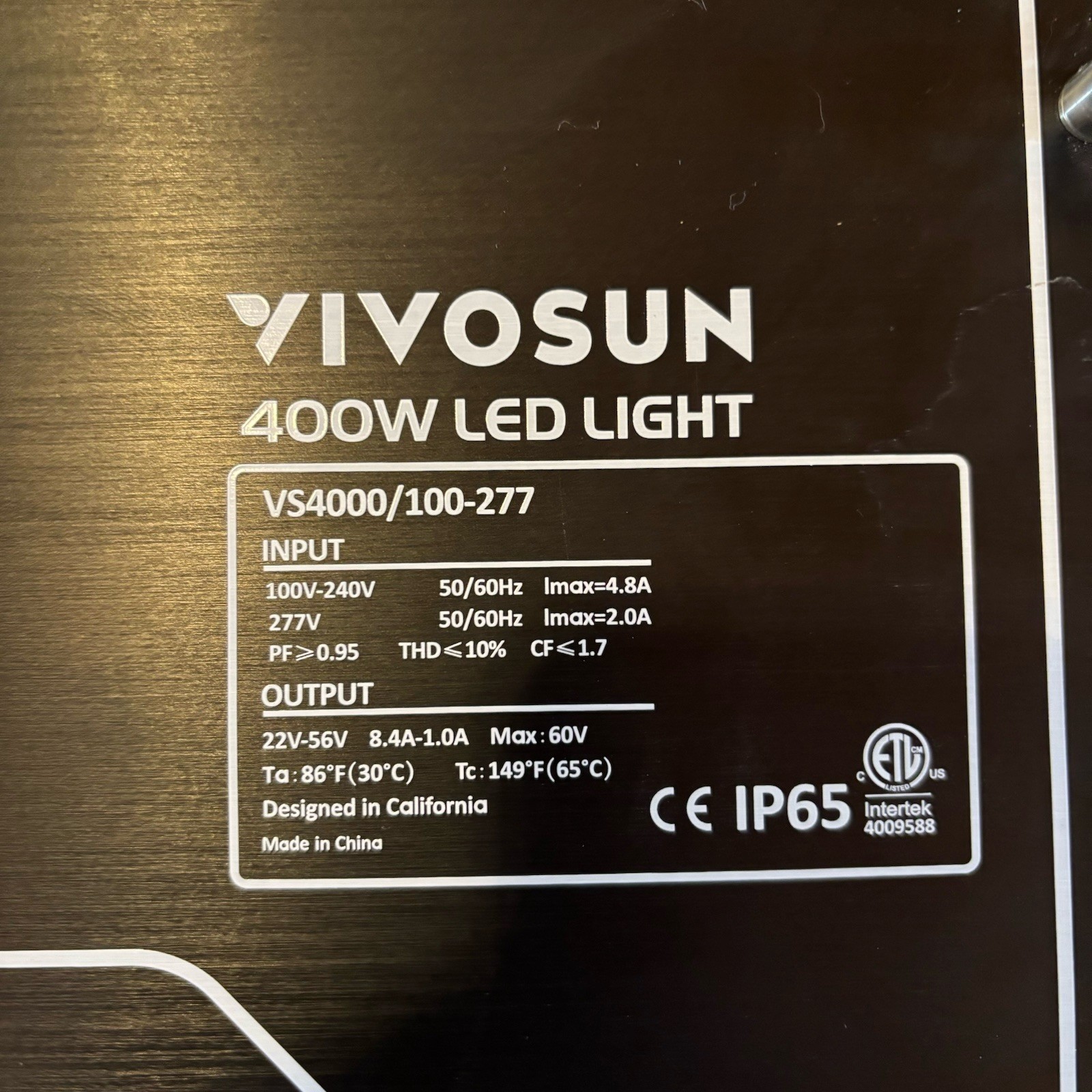 VIVOSUN VS4000 LED Grow Light Full Spectrum Dimmable 400 Watt