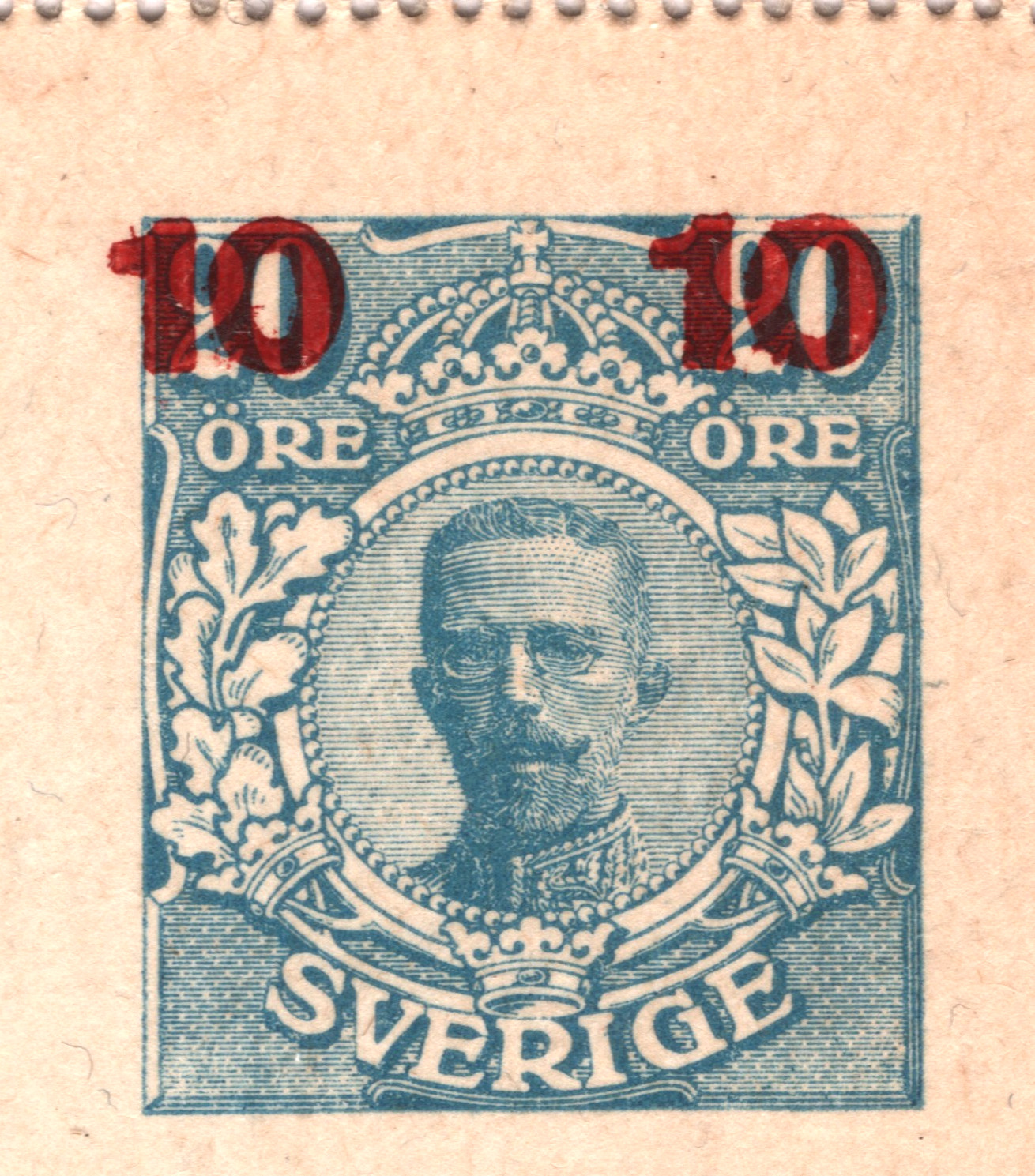 SWEDEN Stationery Letter-Card *10*/20o Red SURCHARGE Cover Unused {samwells}SS3