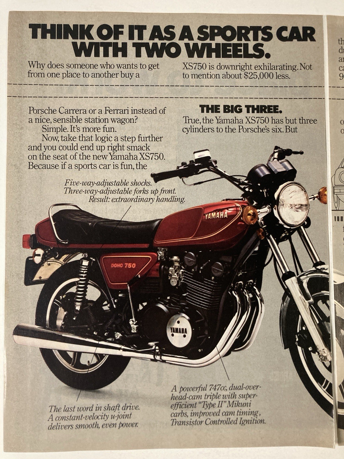 1978 Triumph Motorcycle Print Ad Sophisticated Tools