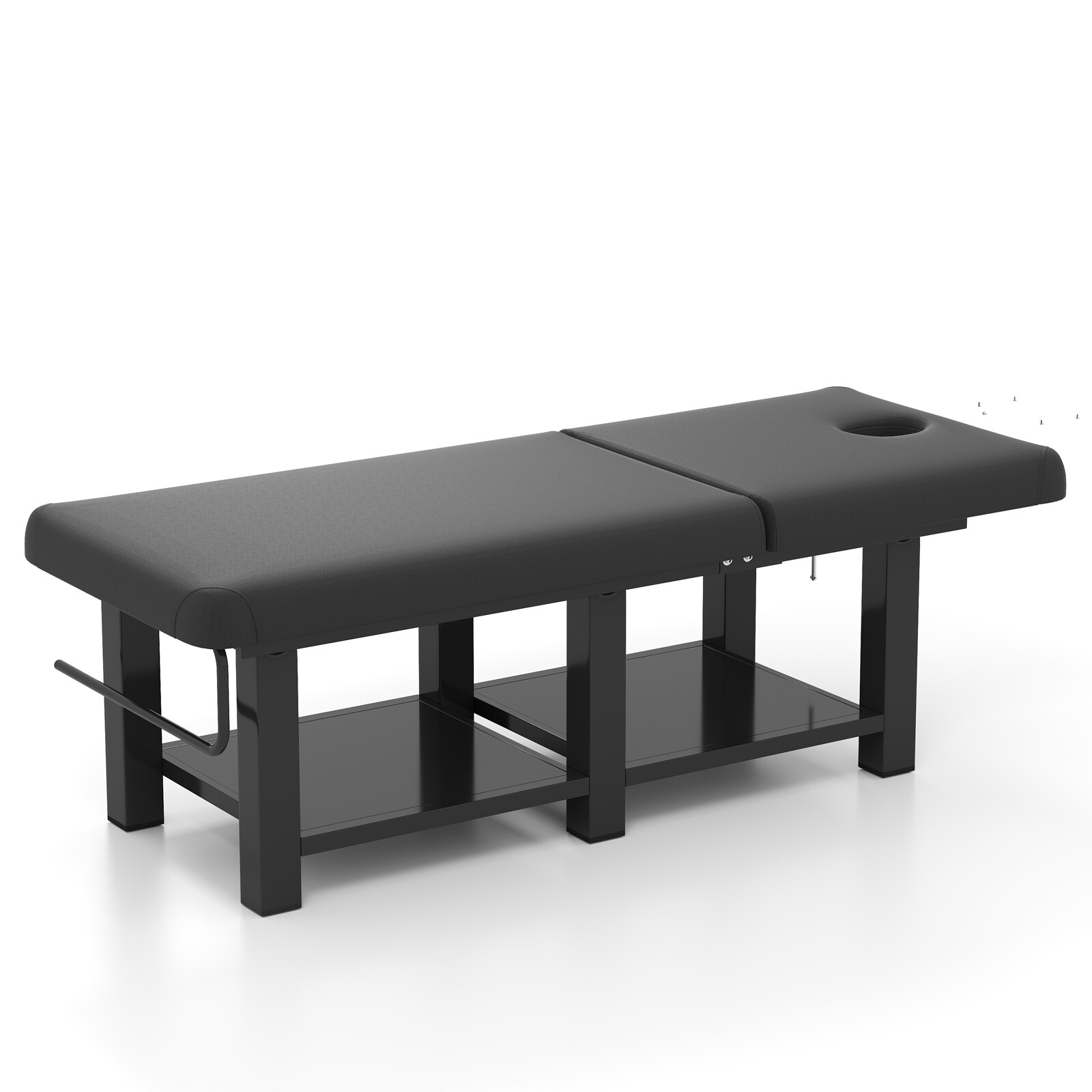 Black HeavyDuty Wide Massage Table Facial Bed Salon Beauty w/Open-Chest,Headrest