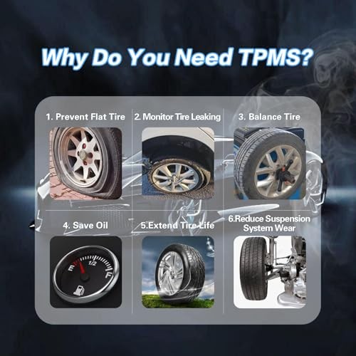 315Mhz TPMS Sensor,4-Pack Tire Pressure Monitor System Sensor Compatible with