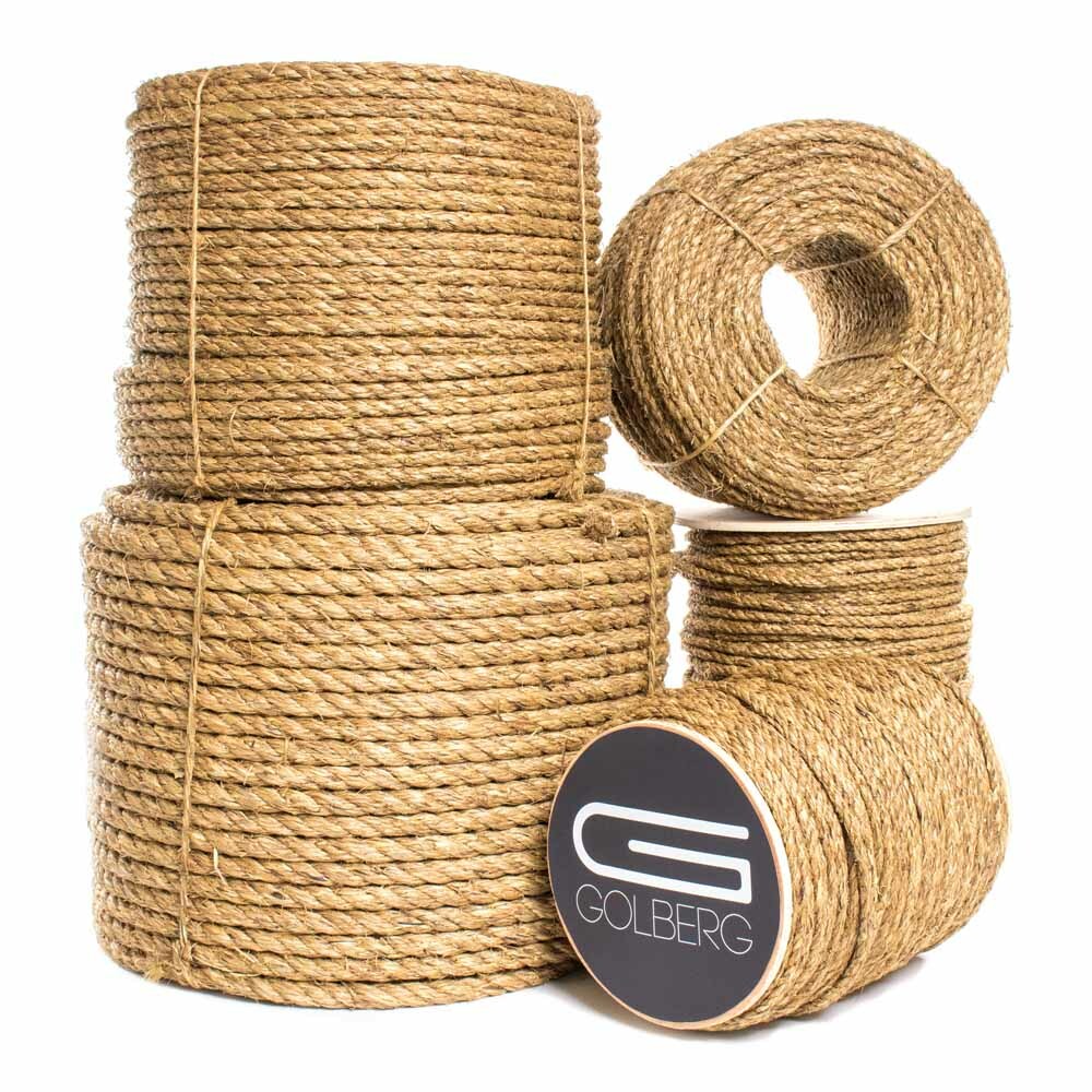 Golberg Manila Rope Cord - 1/4-inch to 2-inch Diameter, Lengths 10-600 Feet