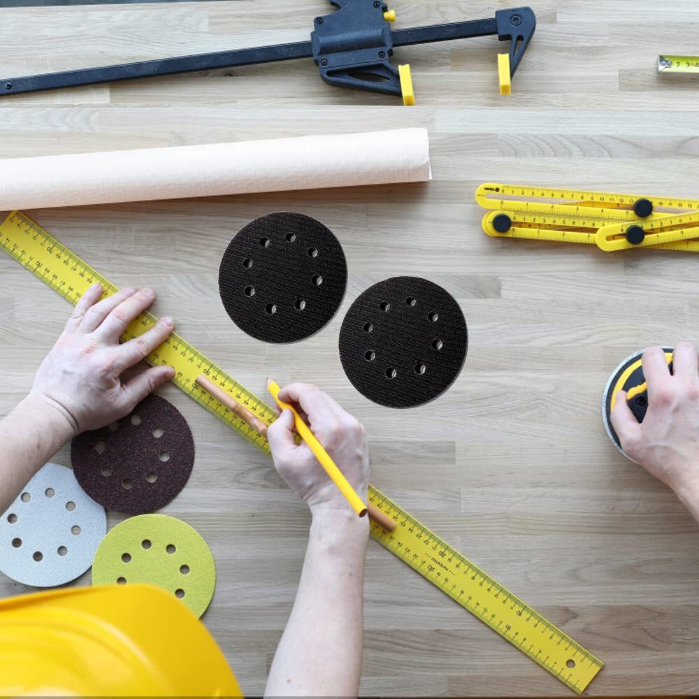 Soft Interface Pads 6Inch 8 Holes Hook Loop Sponge Cushion Buffer Backing Pad