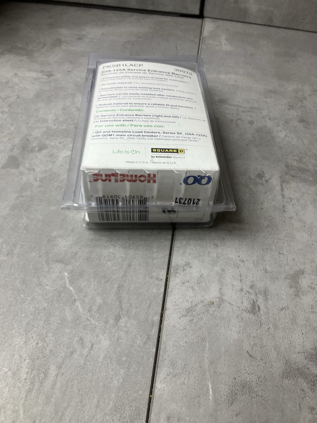 Square D PKSB1HACP 100 AMP- 225 AMP Service Entrance Barriers Pack Of 2