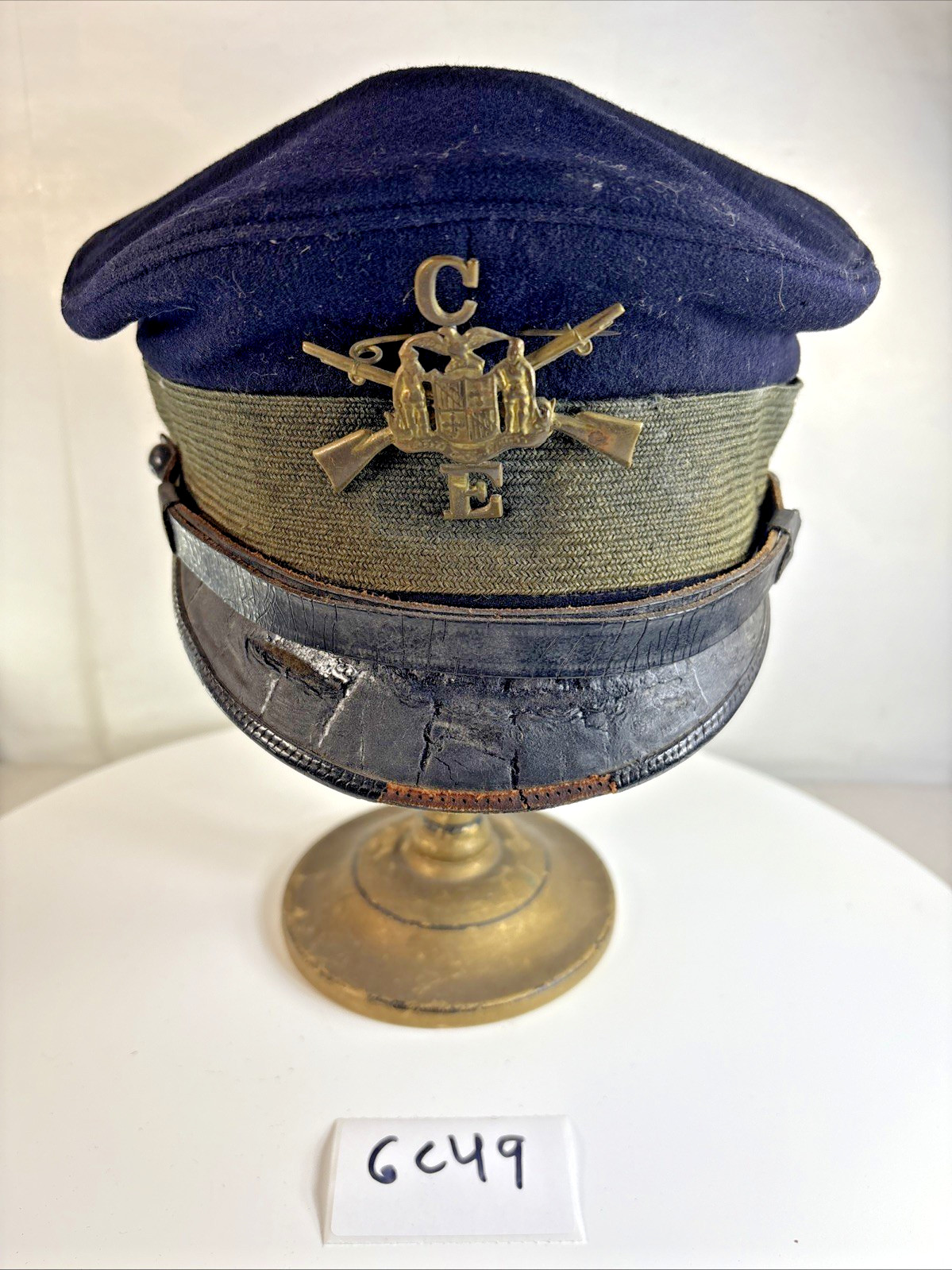 rare Civil War Kepi Hat Cap 5th Maryland Militia Military Society Goods 6C49