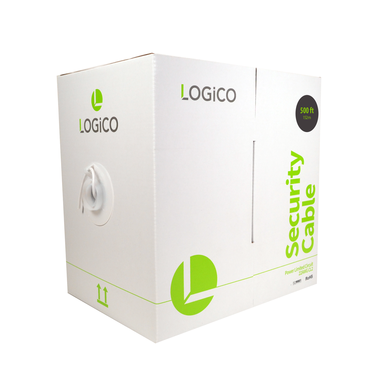 Security Wire Burglar Alarm 22/6 Cable 500FT Stranded Shielded White 500 ft