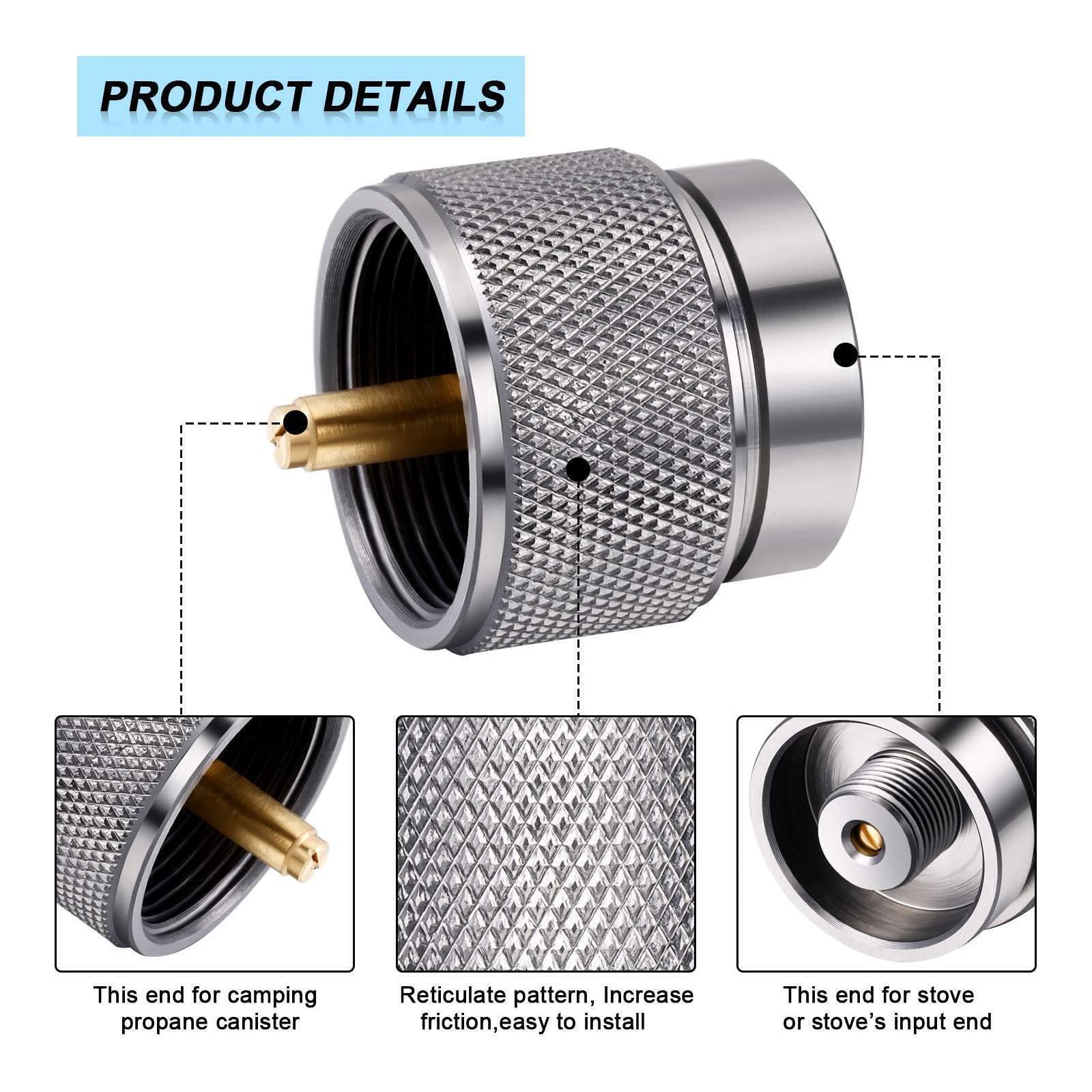 4Pcs Propane to Butane Adapter Converter Conversion for Camping Stoves Lights