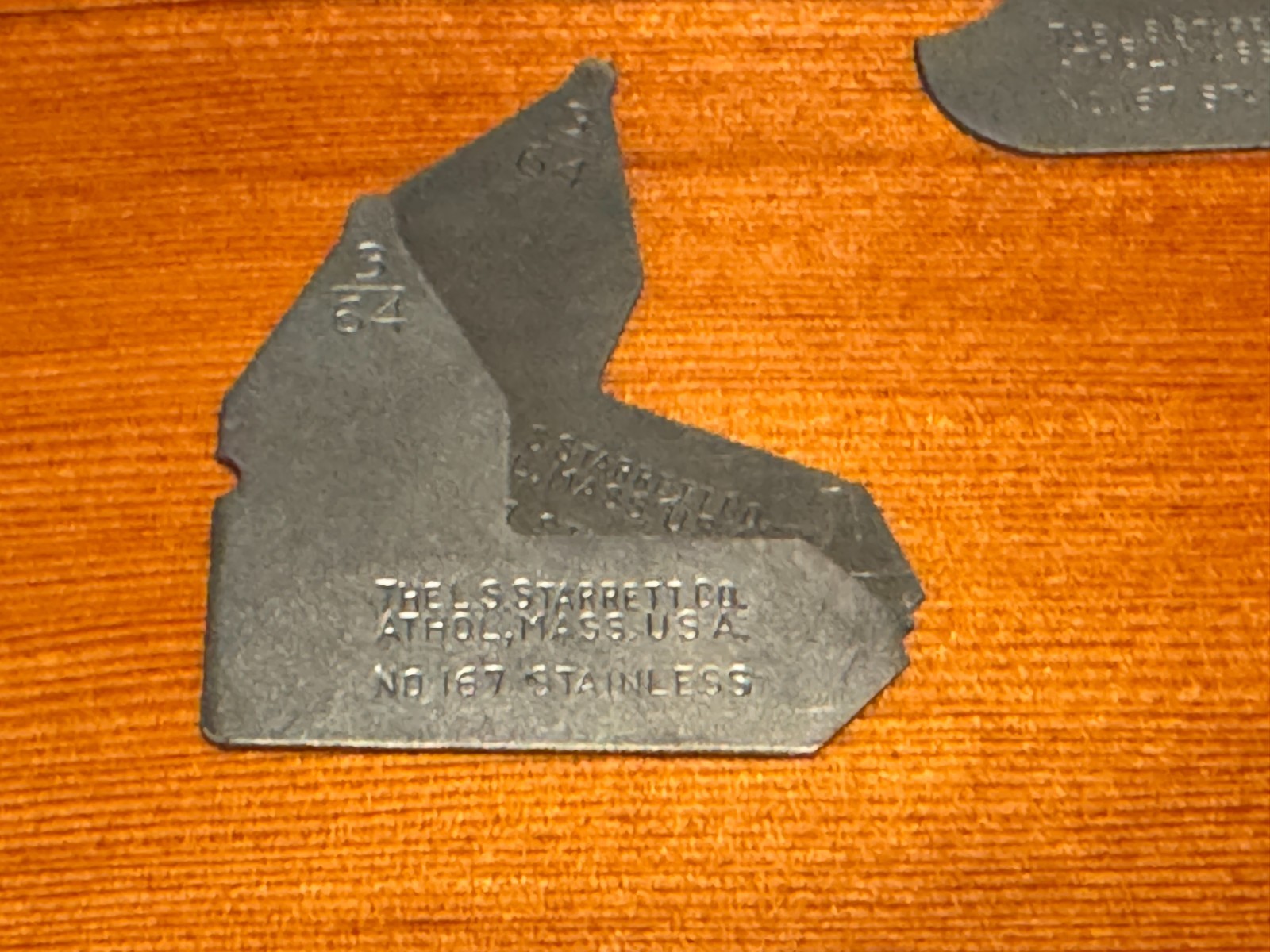 Genuine Starrett Radius Gage From No. S167C 1/32"-1/2"