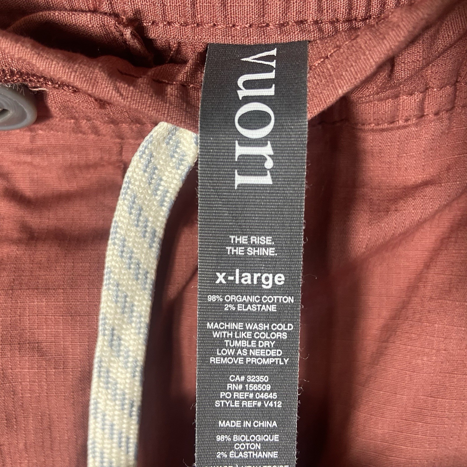 Vuori Ripstop Pants Mens XL Red Performance Stretch Hiking Technical Climber