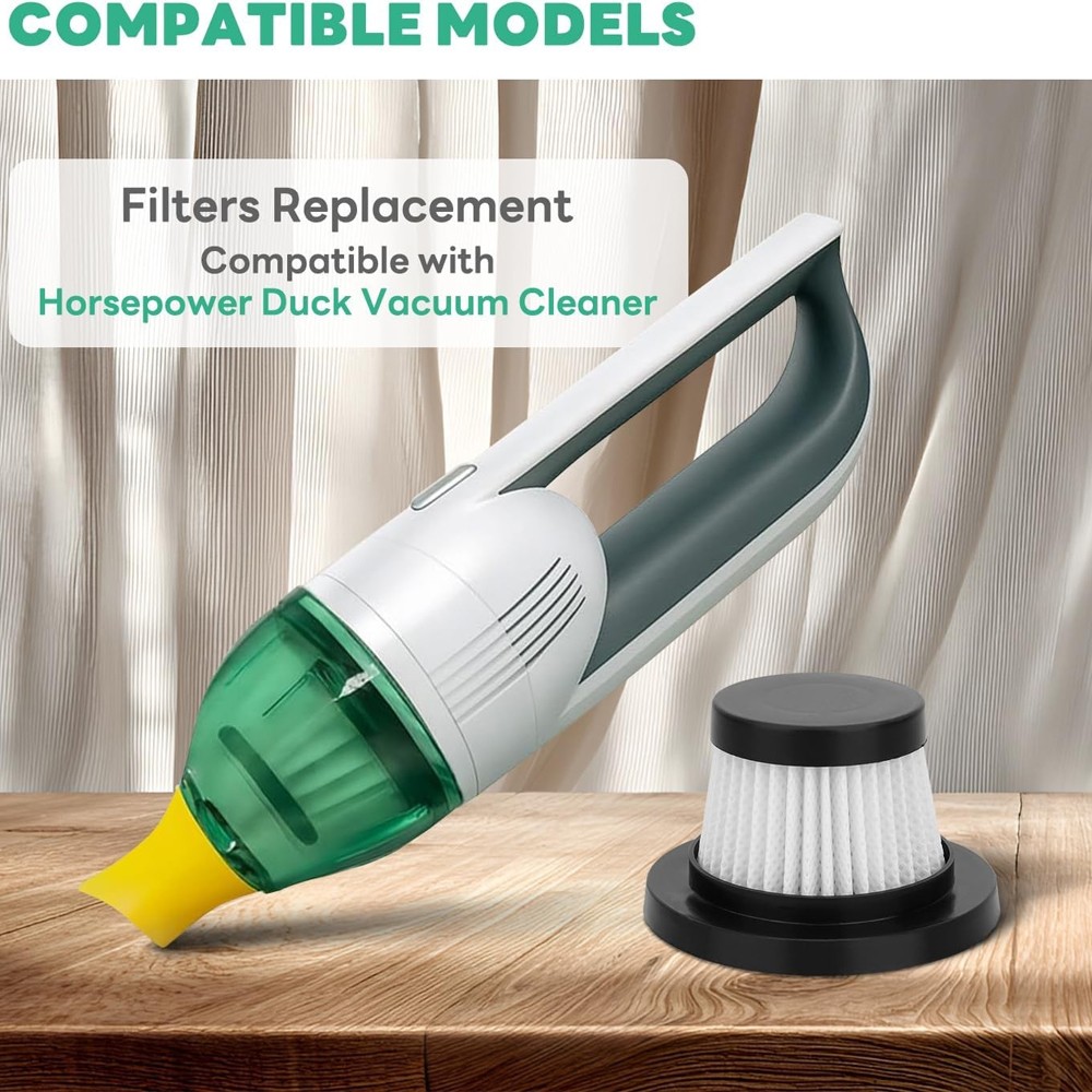 8 Pack Duck Vacuum Filters Replacement: for Horsepower Duck Vacuum Cleaner