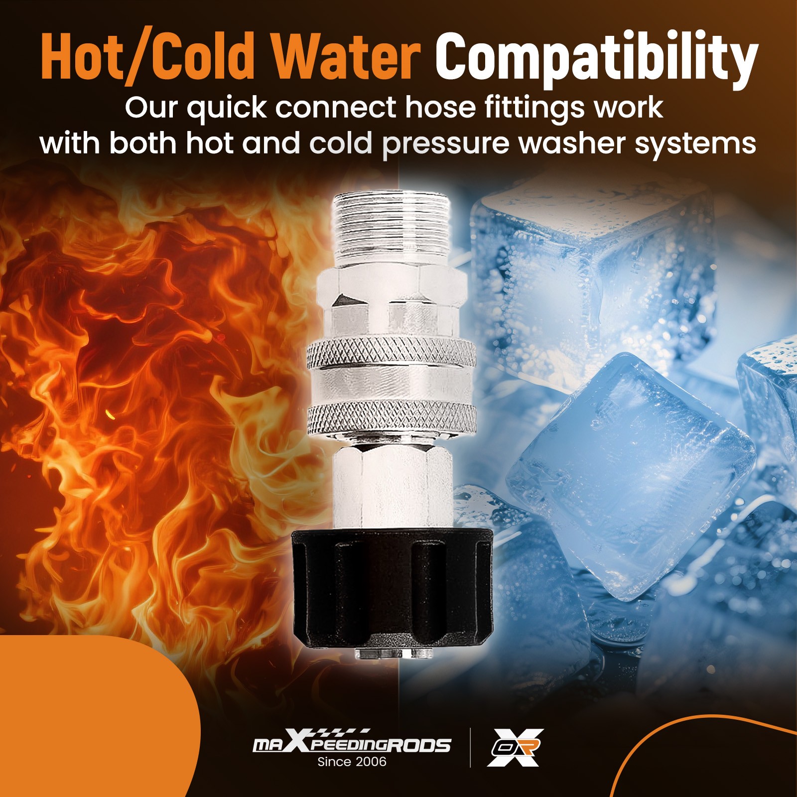 8PC Pressure Washer Quick Connect Adapter Kit M22-14mm Stainless Steel