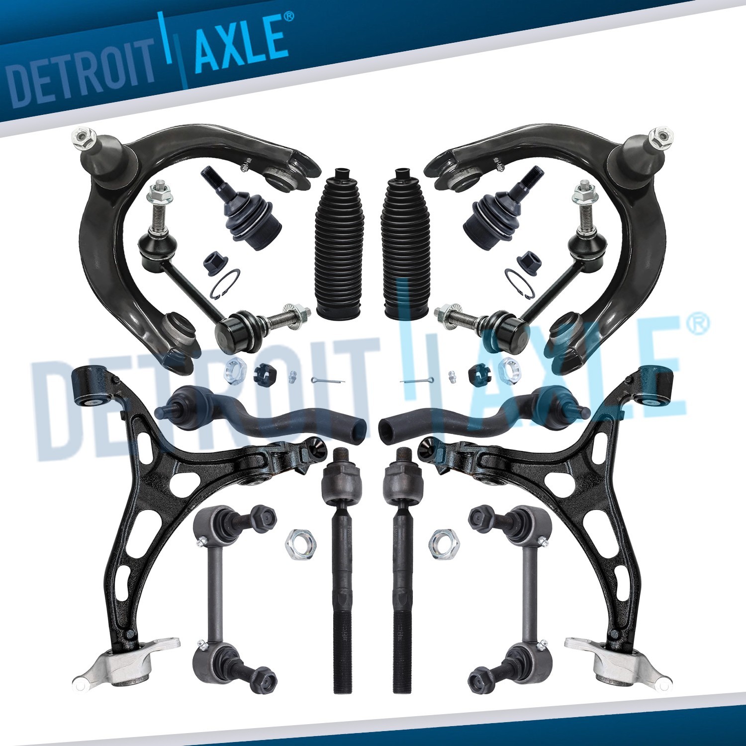 16pc Front Upper Lower Control Arms Kit for 2011 - 2015 Durango Grand Cherokee