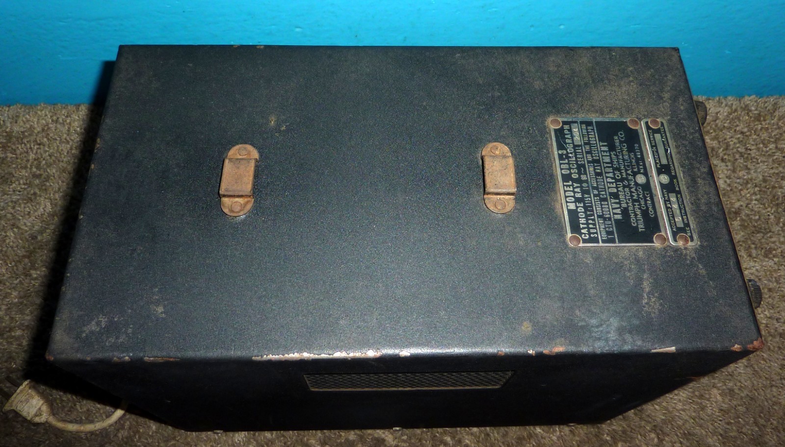 Navships OBL-3 Cathode Ray Oscillograph Oscilloscope Triumph for US Navy