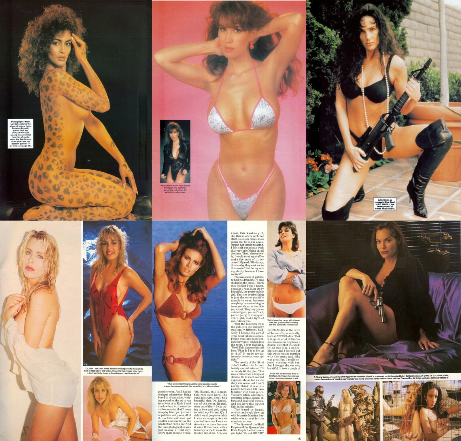 66 Old Issues of Femme Fatales - Sexy Fantasy Movie Actresses Magazine on DVD