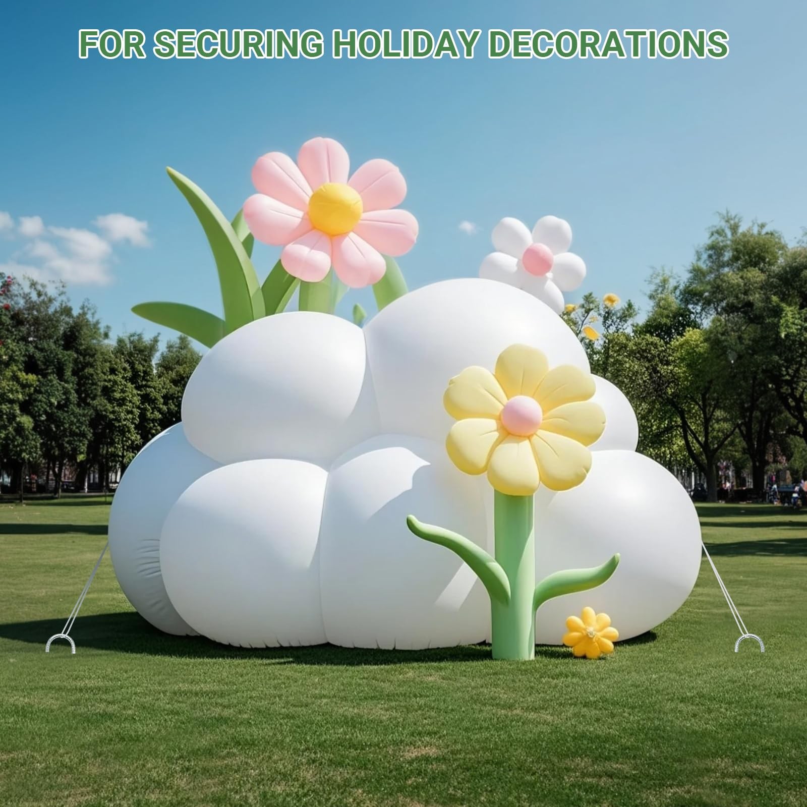 12 INCH 8 Pack Trampoline Stakes, U Shaped Ground Anchors Wind Stakes, Heavy ...