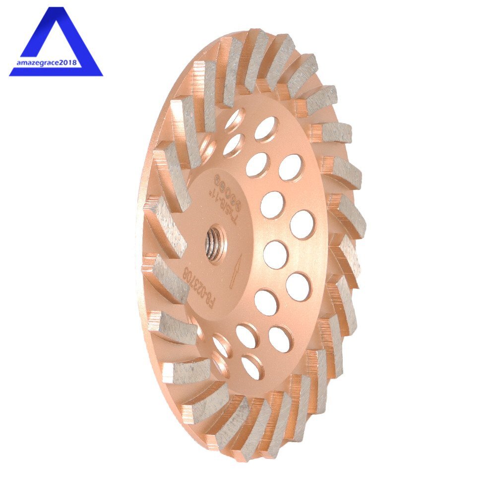 7" Concrete Grinding Cup Wheels 24 Seg Diamond Abrasive Segments 5/8"-11 Arbor