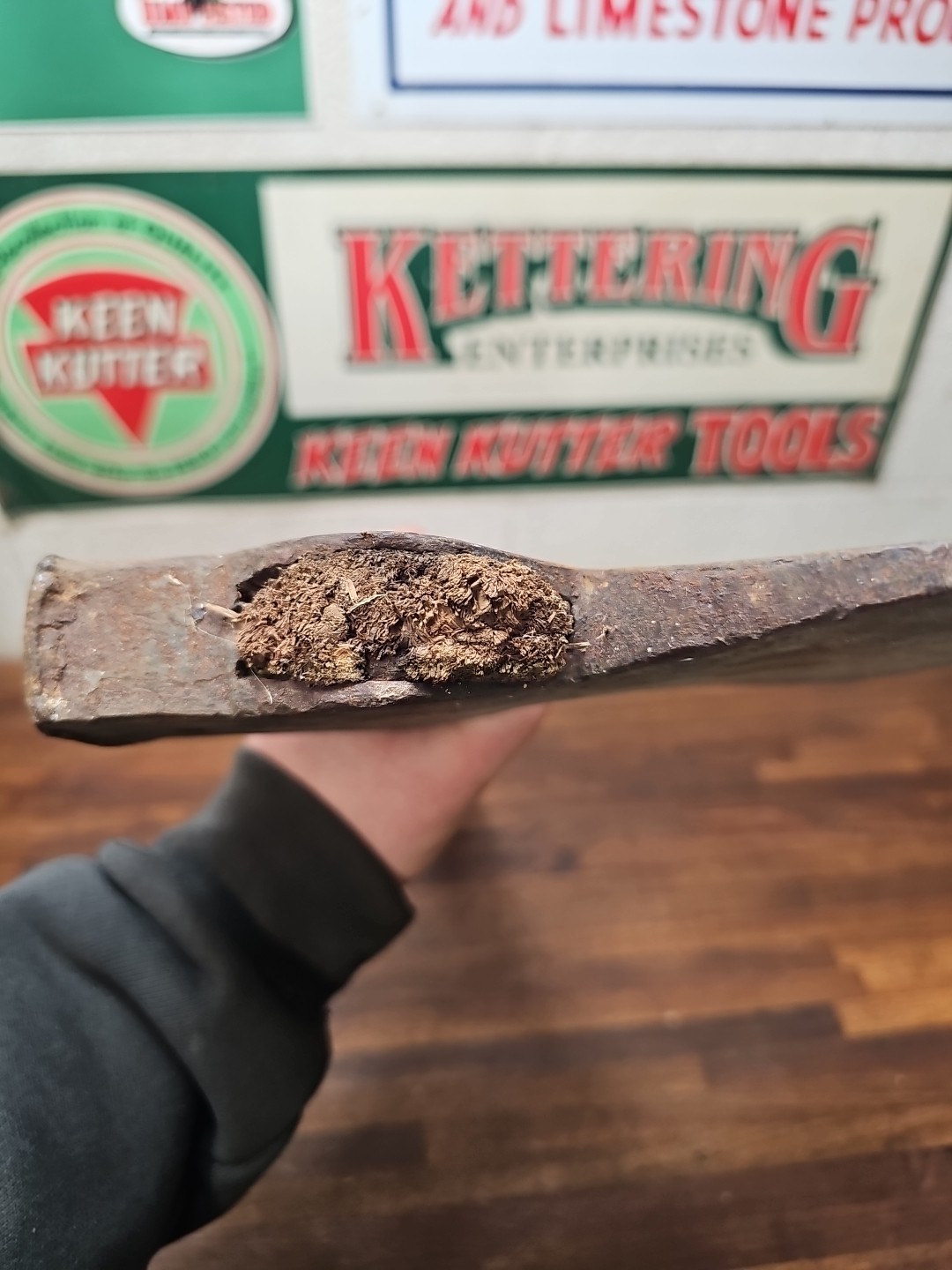 R24- Antique Daniel DRUA Hand Forge Broad Axe - PARADISE - LANCASTER PA 7lb 6oz