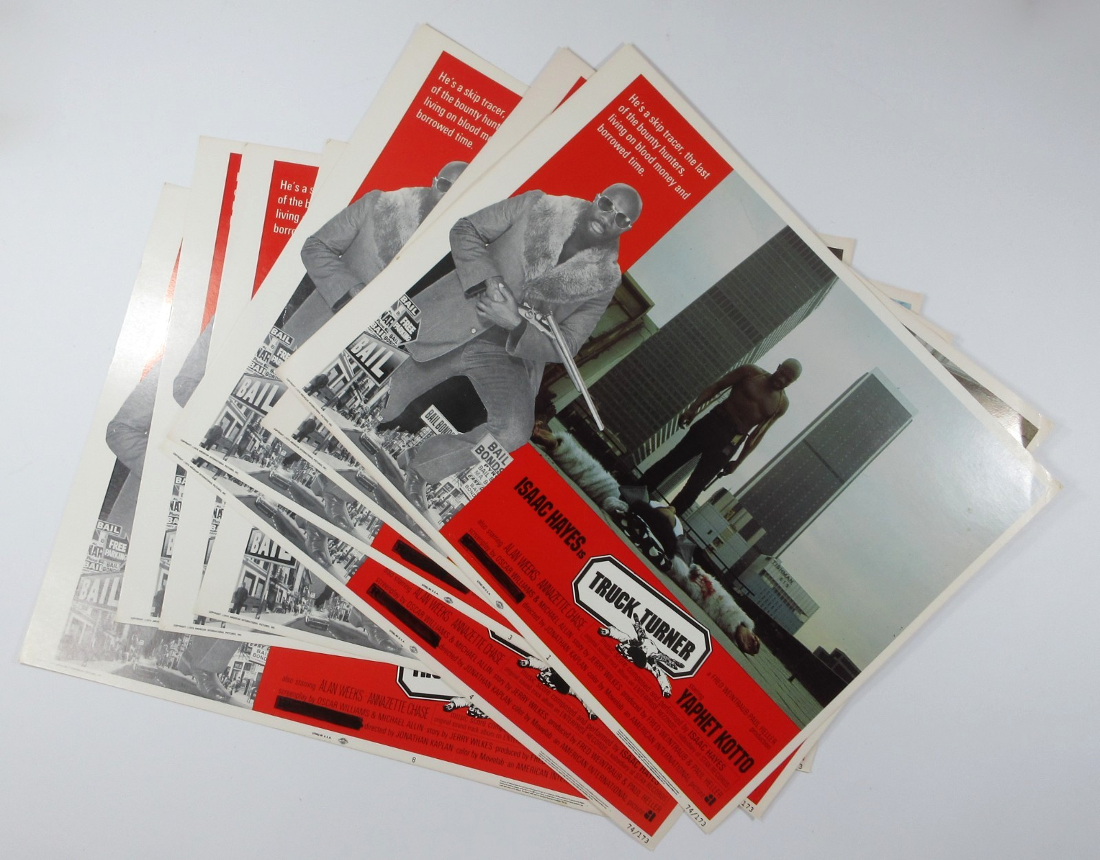 Blaxploitation Film Movie Truck Turner Isaac Hayes Original Lobby Card Set 1974