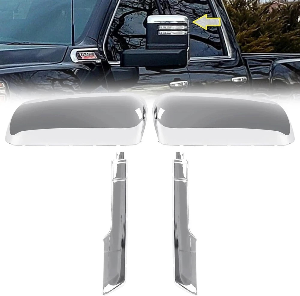 Tow Mirror Caps Replacement for 2020 2021 2022 2023 2024 2500HD 3500HD Chrome
