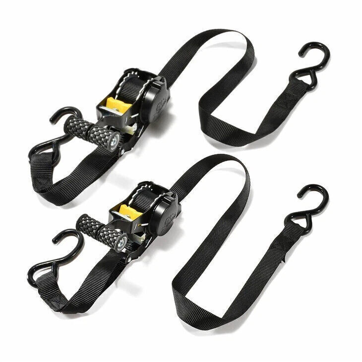 4 Pack Retractable Ratchet Tie-Down Straps 1500LBS Heavy-Duty for Boat, ATV, UTV