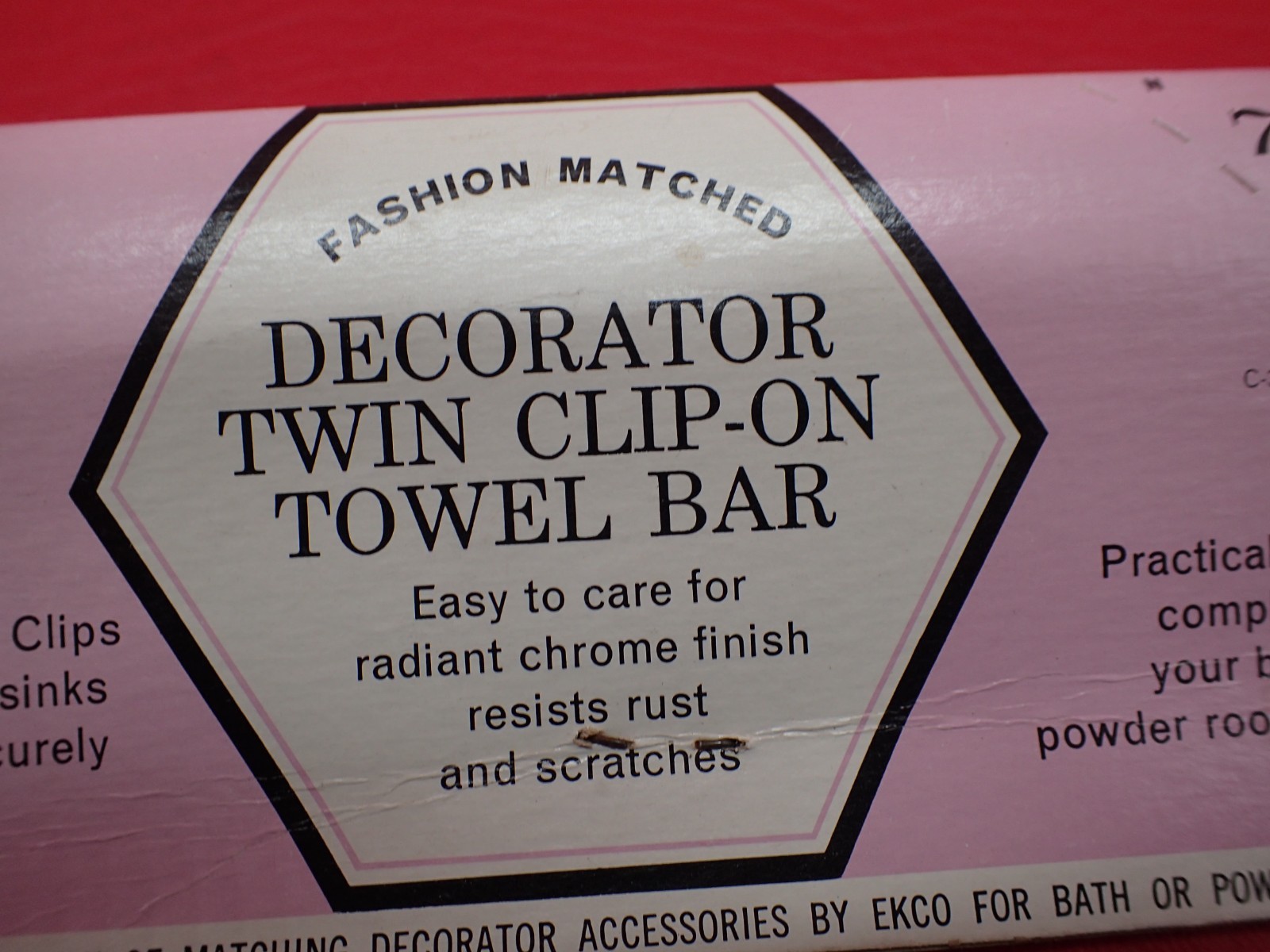 Vintage Chrome EKCO Decorator Twin Clip-On Towel Drying Rack NEW