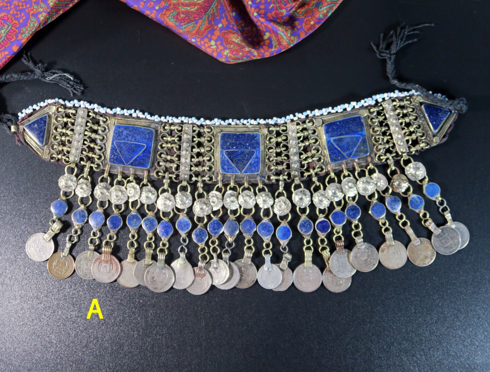 ONE (1) Afghan Kuchi Choker Necklace - Belly Dance Jewelry - #4839 Irregulars