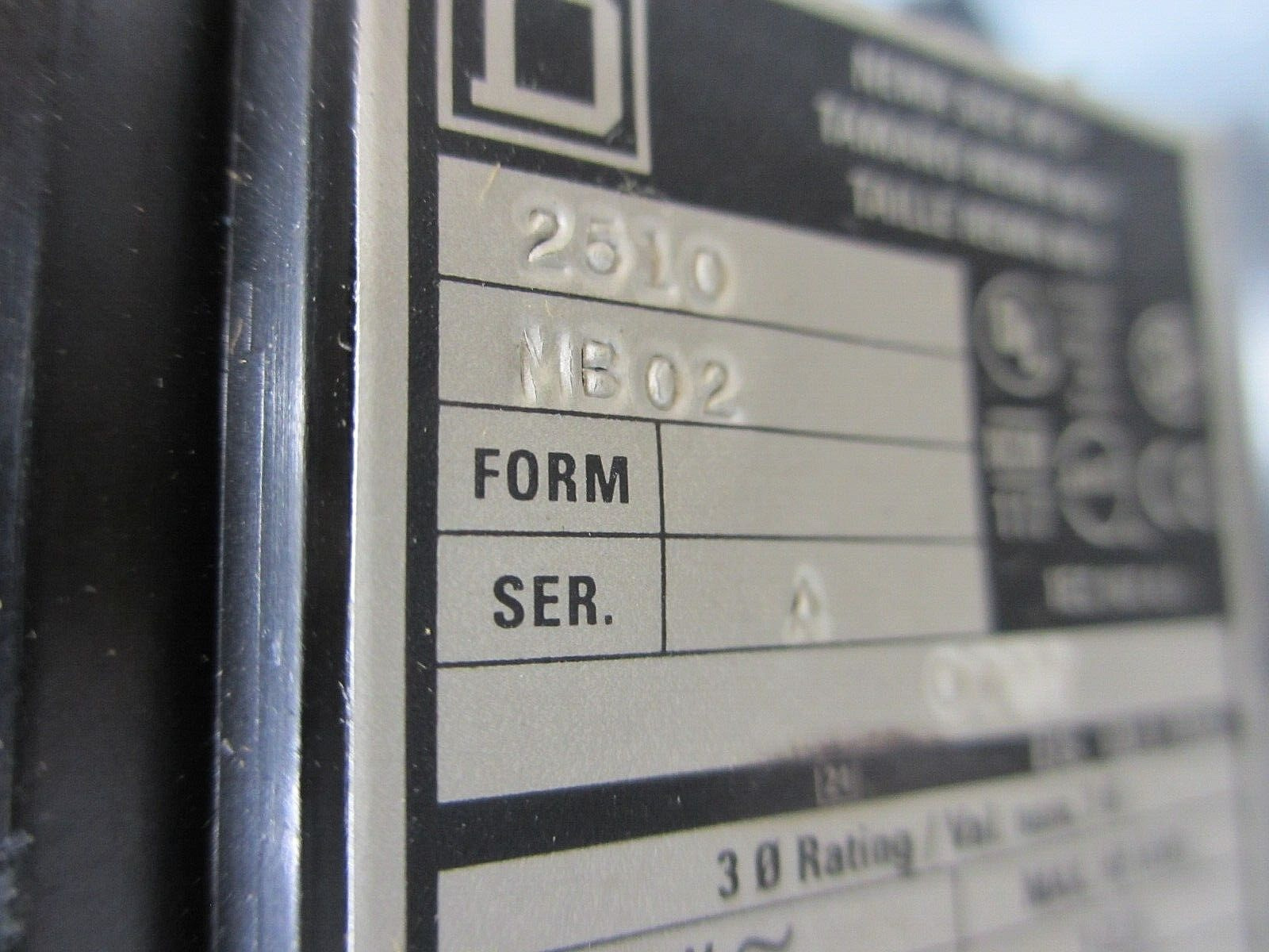 Square D 2510MBA2 *NEW* AC Manual Starter Switch