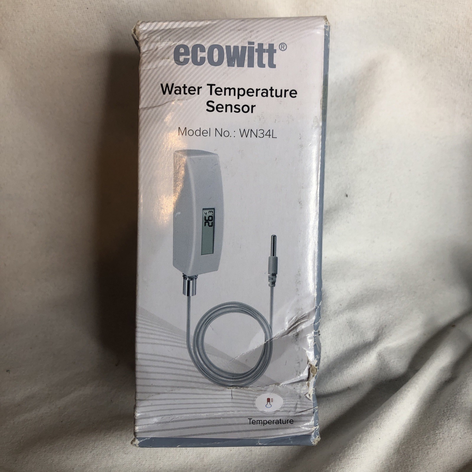 Digital Pool Thermometer with LCD Display, Waterproof Water Temperature Sensor