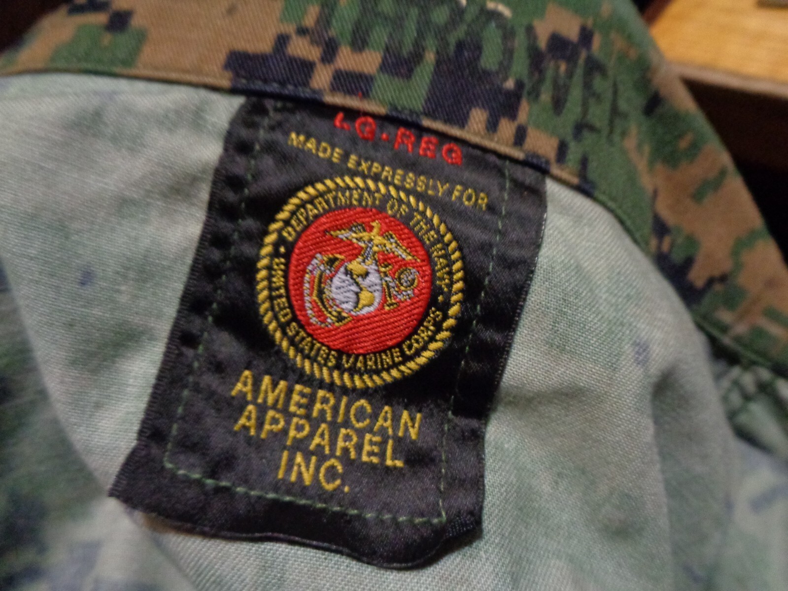 USMC MARPAT Uniform WOODLAND SET Combat Shirt Pant LARGE REGULAR ISSUED SET