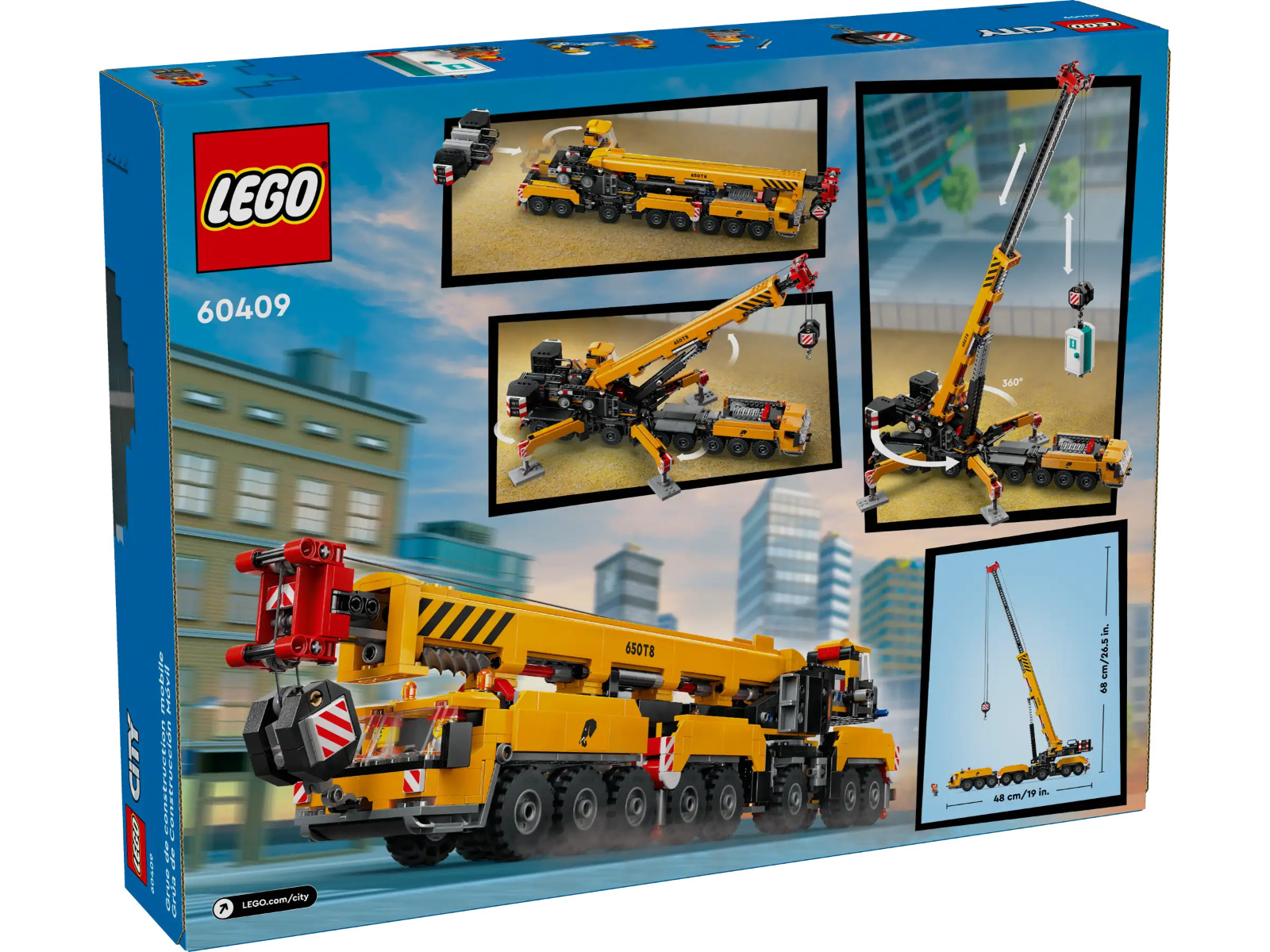 LEGO 60409 City Yellow Mobile Construction Crane (New & Sealed)