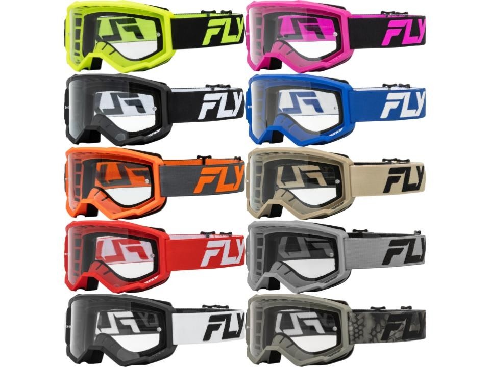 Fly Racing Focus Goggles Youth Size Clear Lens Motocross Off-Road MX/ATV/UTV '25