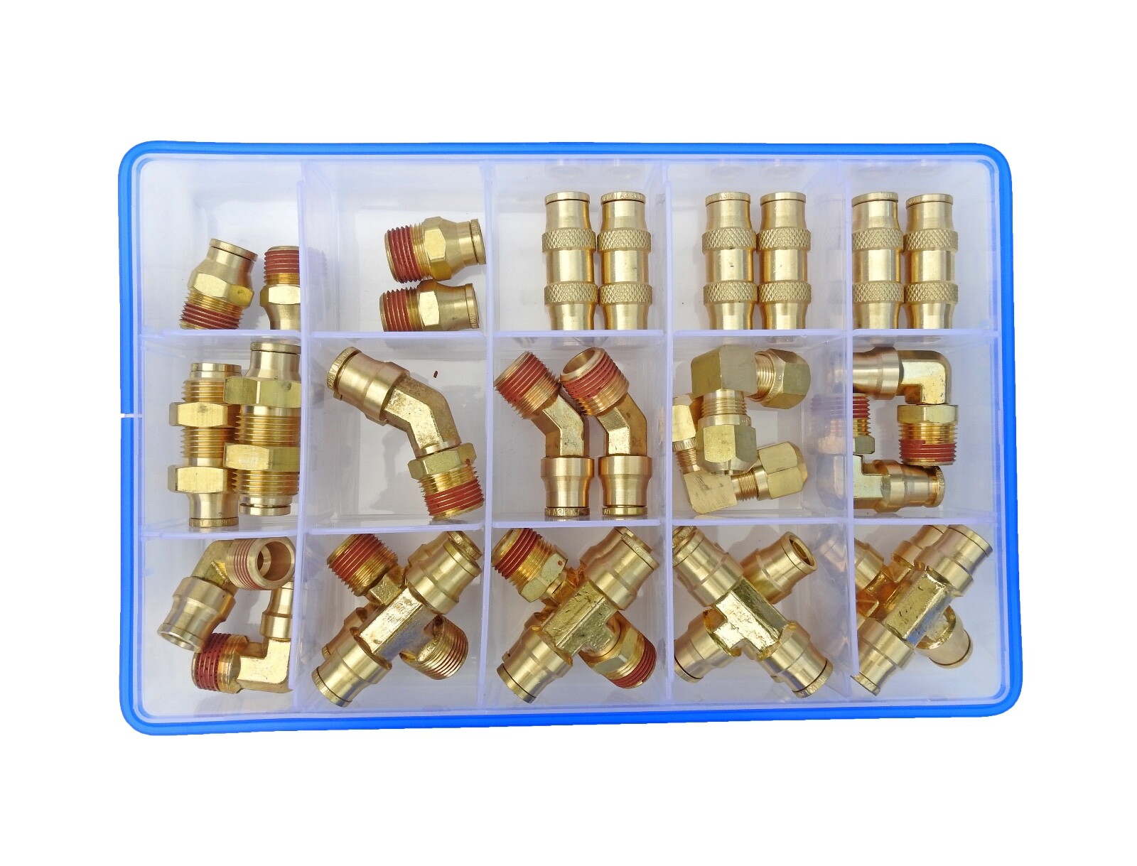 Road Superior DOT Approved Asstd 3/8” Brass Quick Connect Air Line Fitting Kit