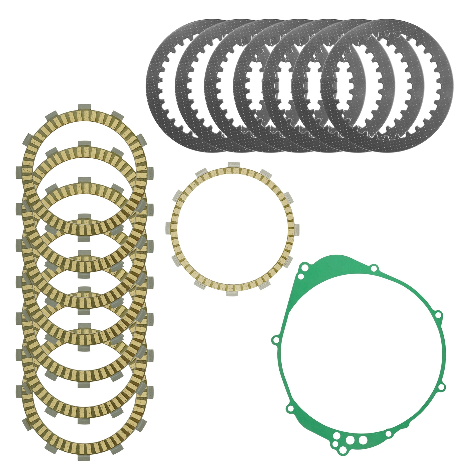 Clutch Friction Steel Plates and Gasket Kit for Yamaha R1 YZF-R1 YZFR1 1999-2003