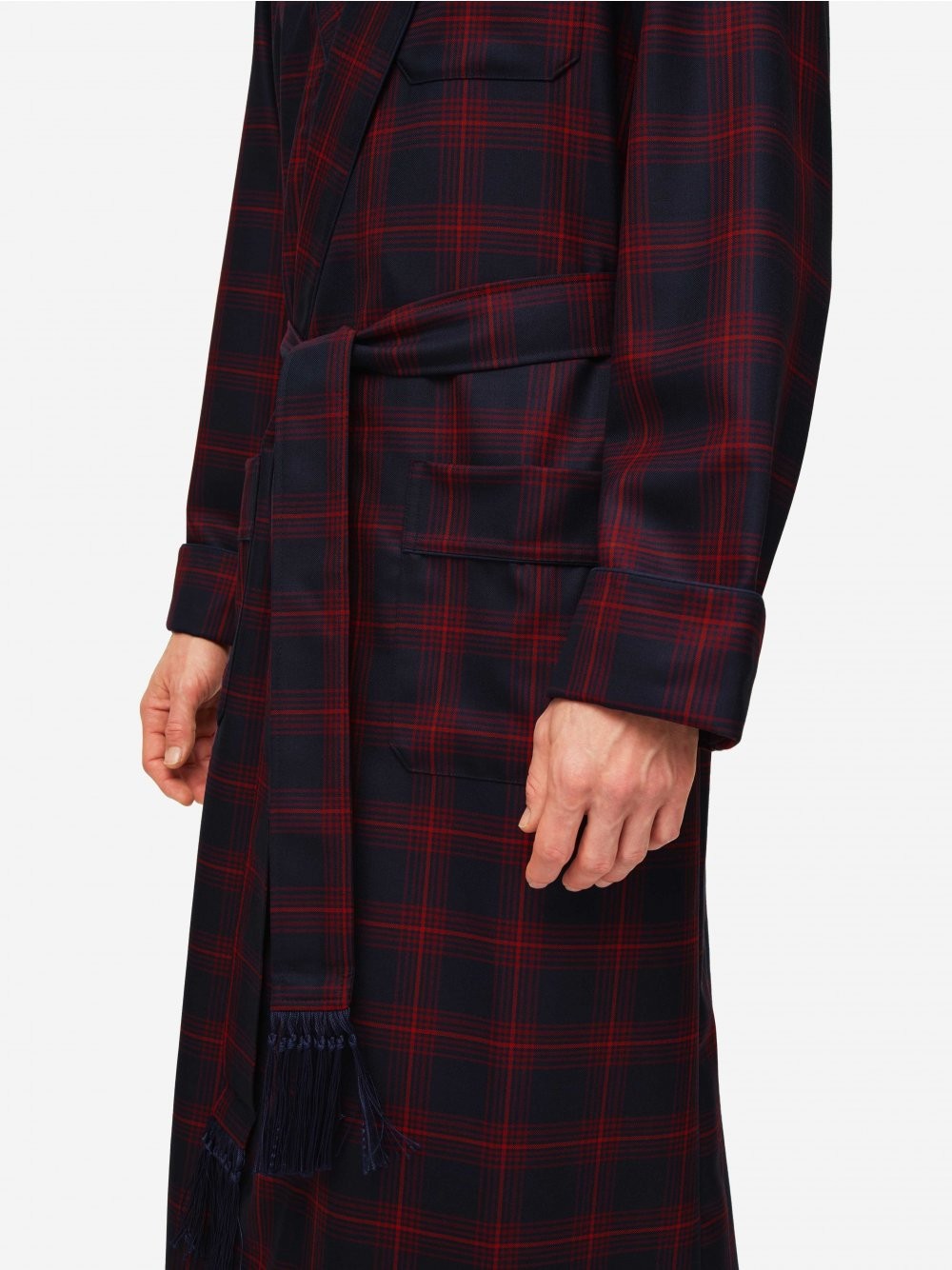 DEREK ROSE MEN'S LUXURY DRESSING GOWN - 100% WORSTED WOOL - RRP. £495 - YORK 40