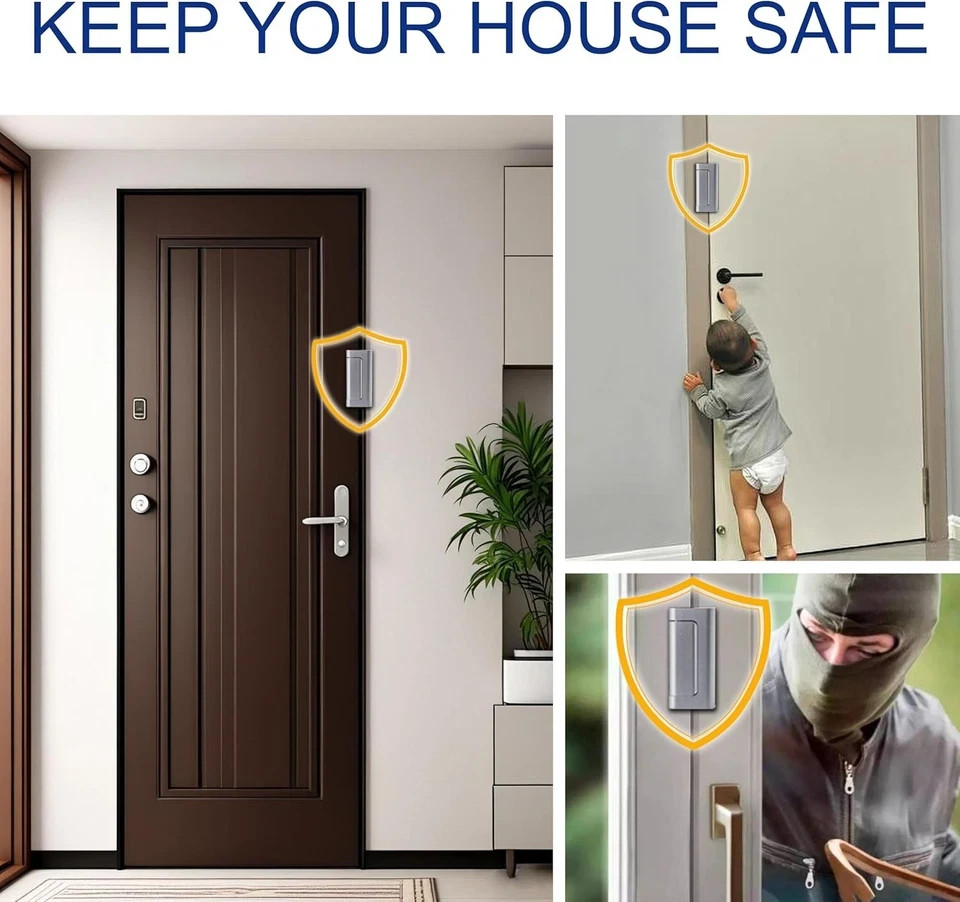 Home Security Door Lock, 2 Pack Door Reinforcement Locks for Front Door, Upgrade