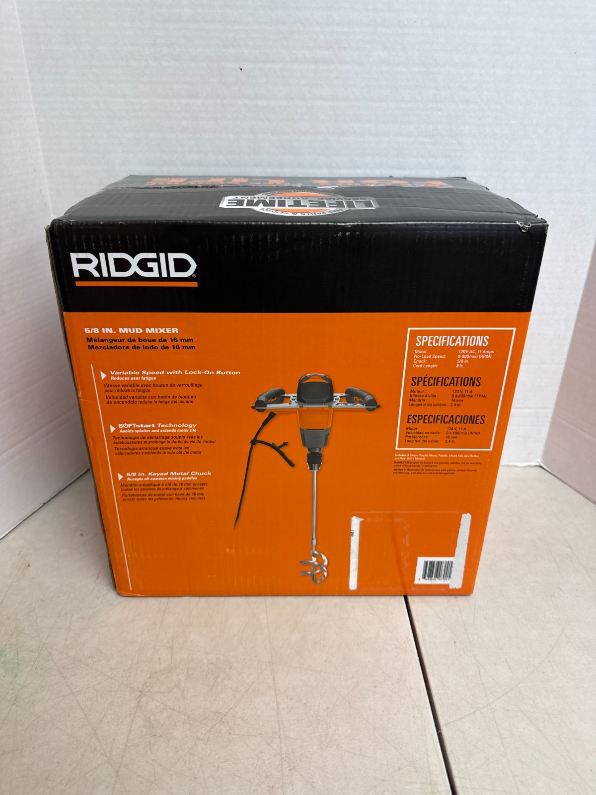 RIDGID R7135 5/8" Mud Mixer - Brand New