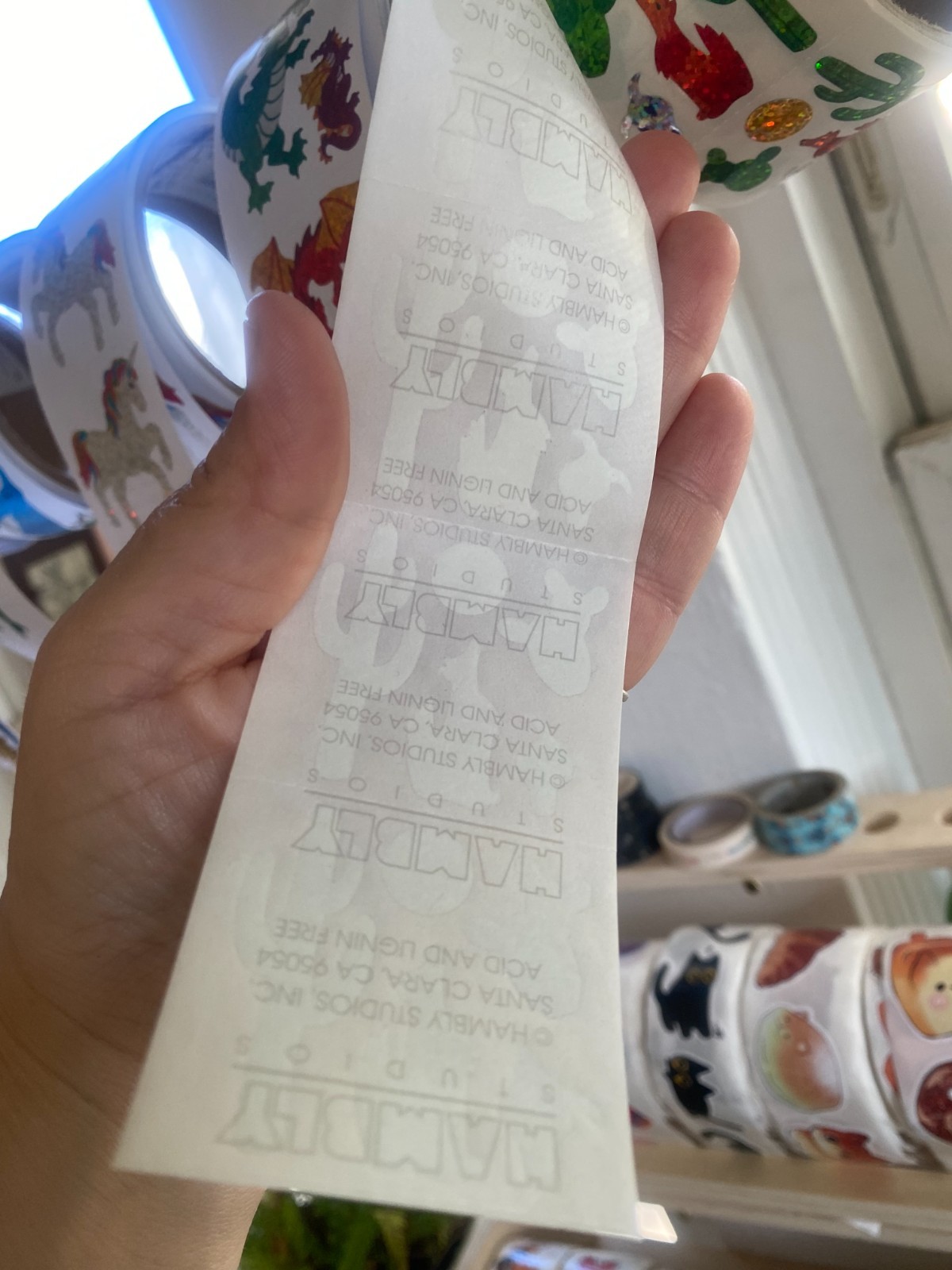 New Retro and Vintage Hambly Studios Sparkly Stickers Off the Roll: You Choose!