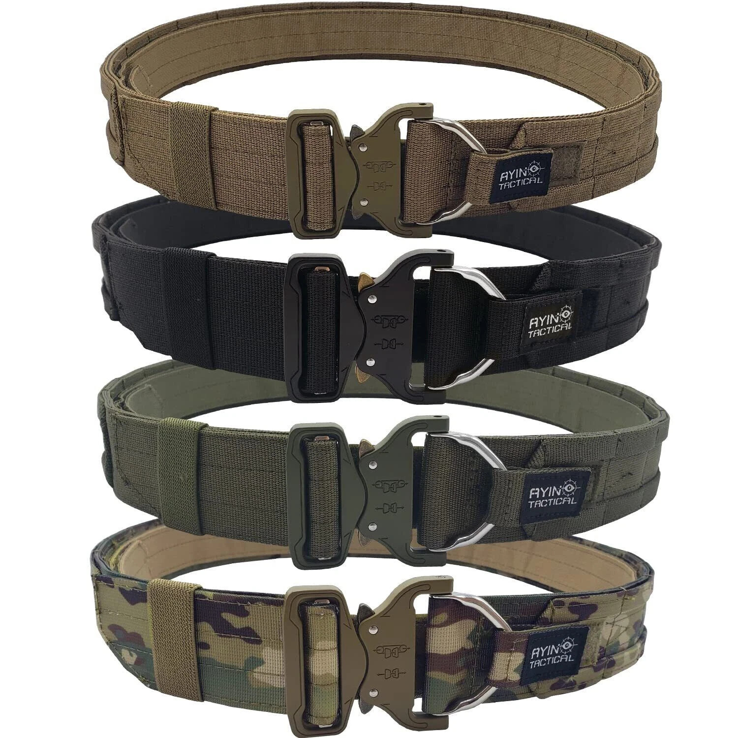 Tactical Gun Belt Molle Rigger Belt 2 Layer Belt - 2 Inch Outer / 1.5 Inch Inner