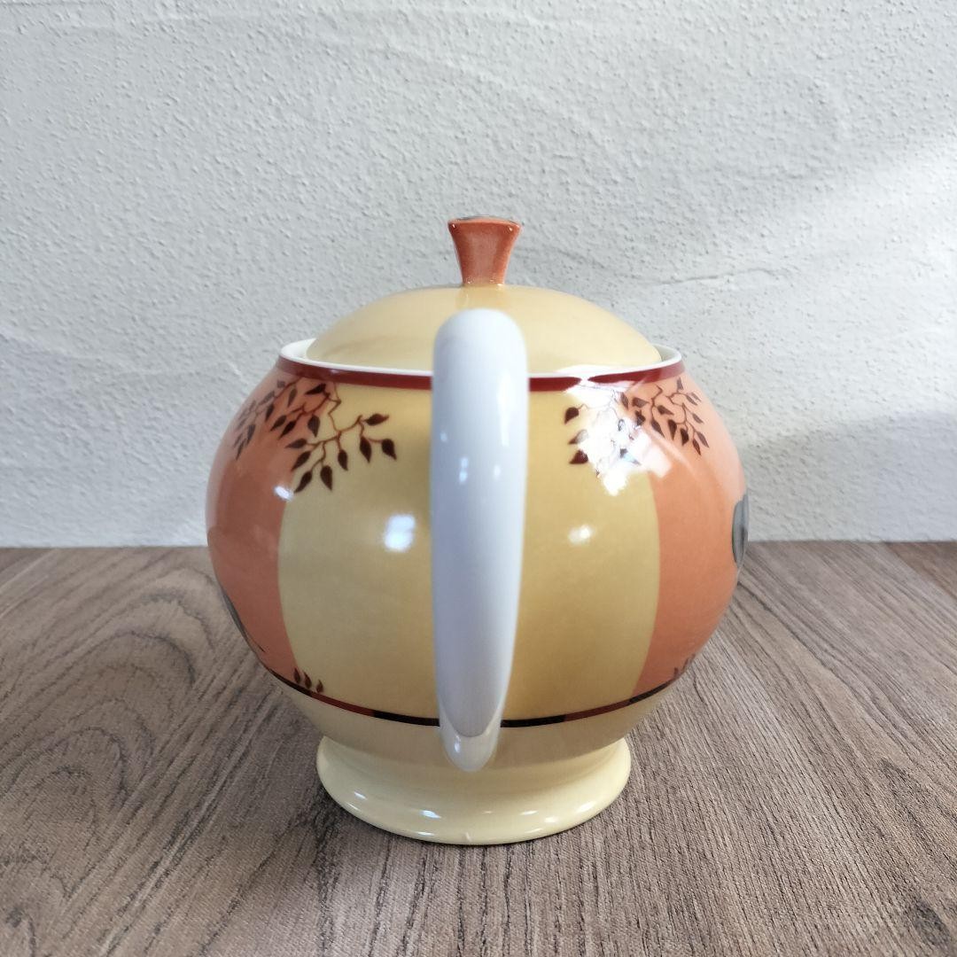 Hermes Paris Tea Pot Africa Orange Porcelain Tableware near mint gift